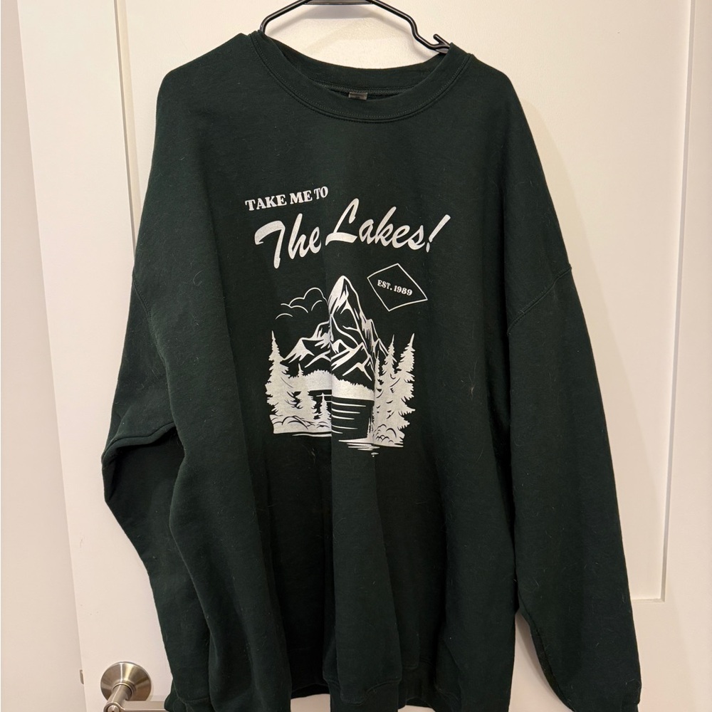 Taylor Swift The Lakes Crewneck Sweatshirt - Green 5XL